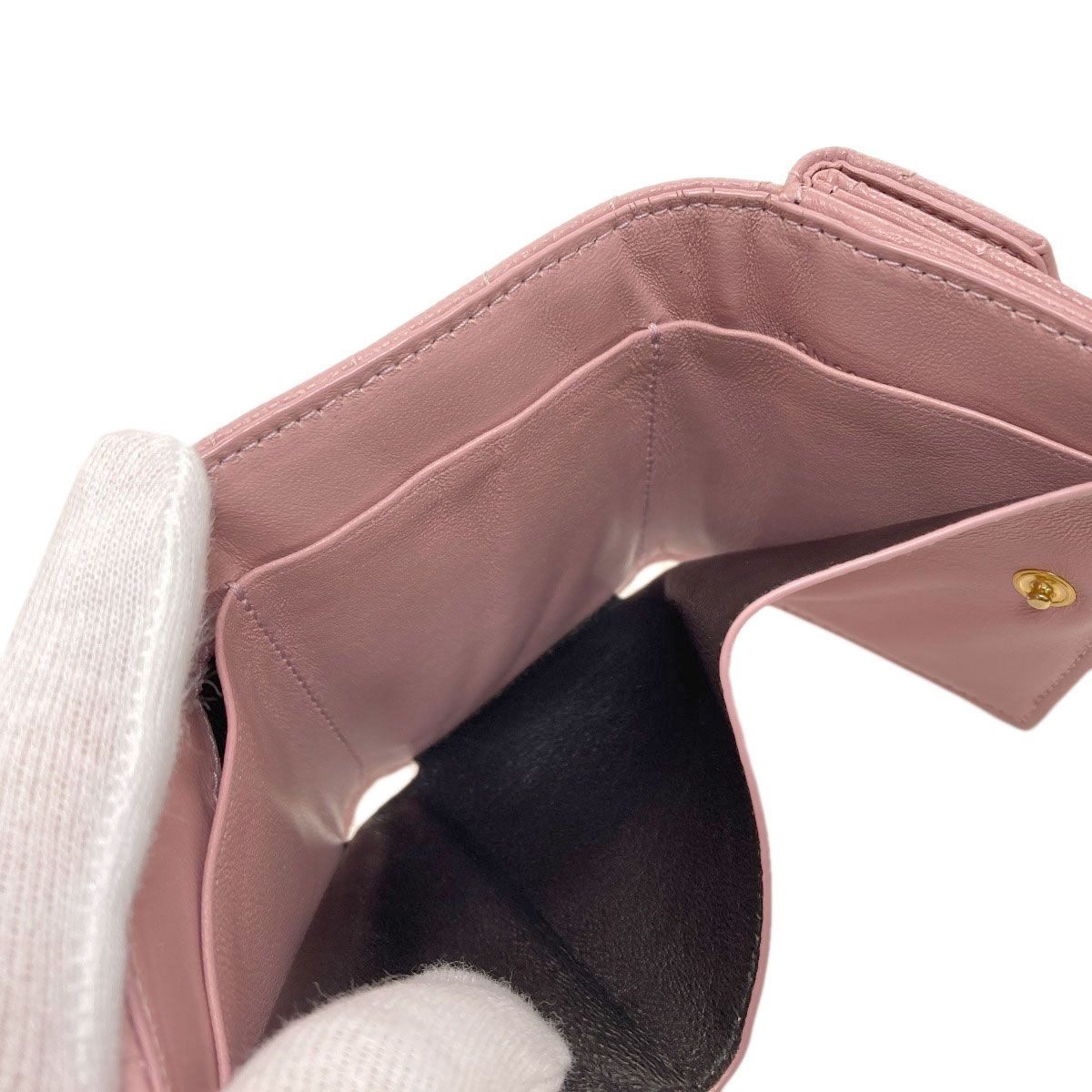 Saint Laurent Yves Stitch Compact Wallet Bifold Calf — view 5