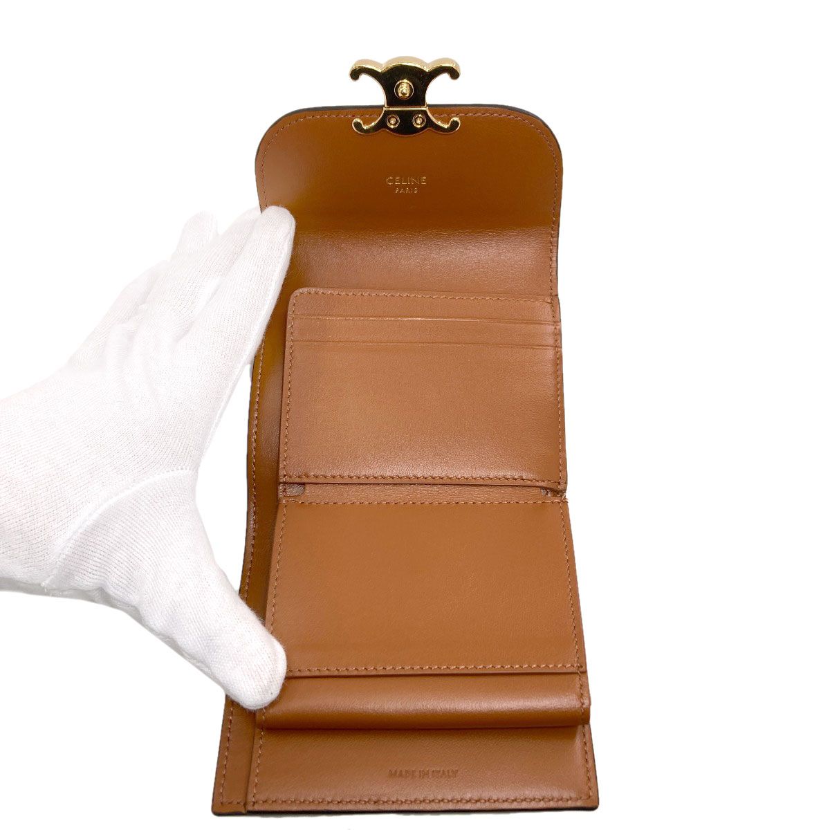 Celine Triomphe Flap Trifold Bifold Wallet — view 5