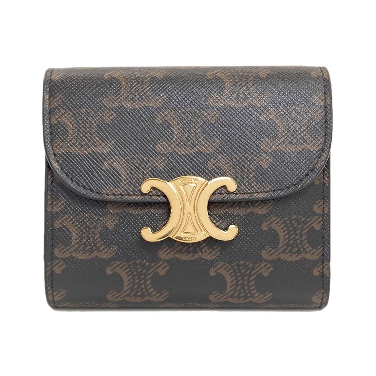 Celine Triomphe Flap Trifold Bifold Wallet