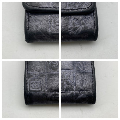Chanel Fold Wallet Gray Icon CC Logo Billfold Card — view 5