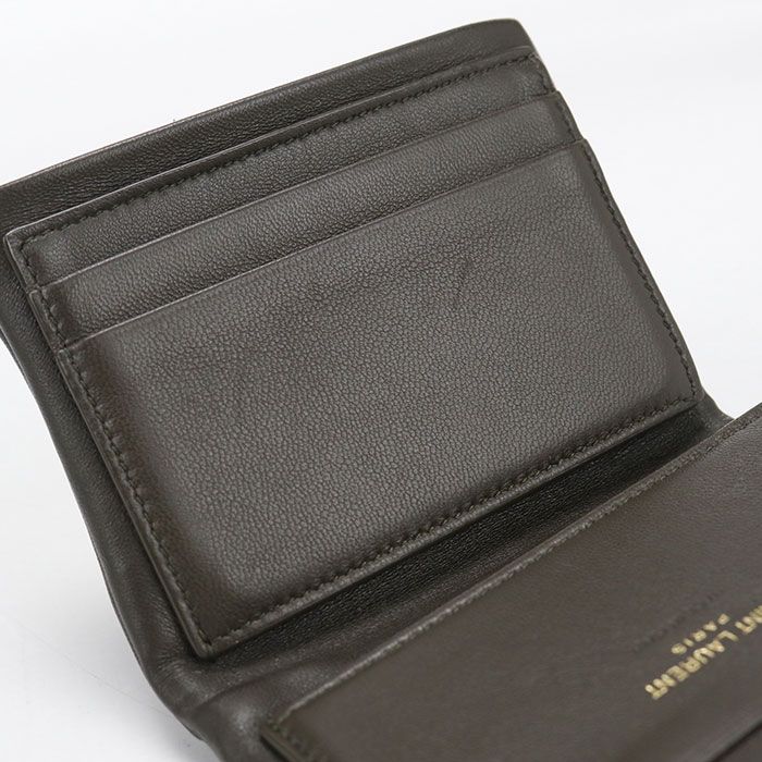 Saint Laurent Trifold Wallet Lambskin — view 4