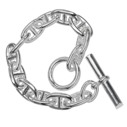 Hermes Chaine D'ancre TGM 13 Link 925 Sterling Silver Bracelet