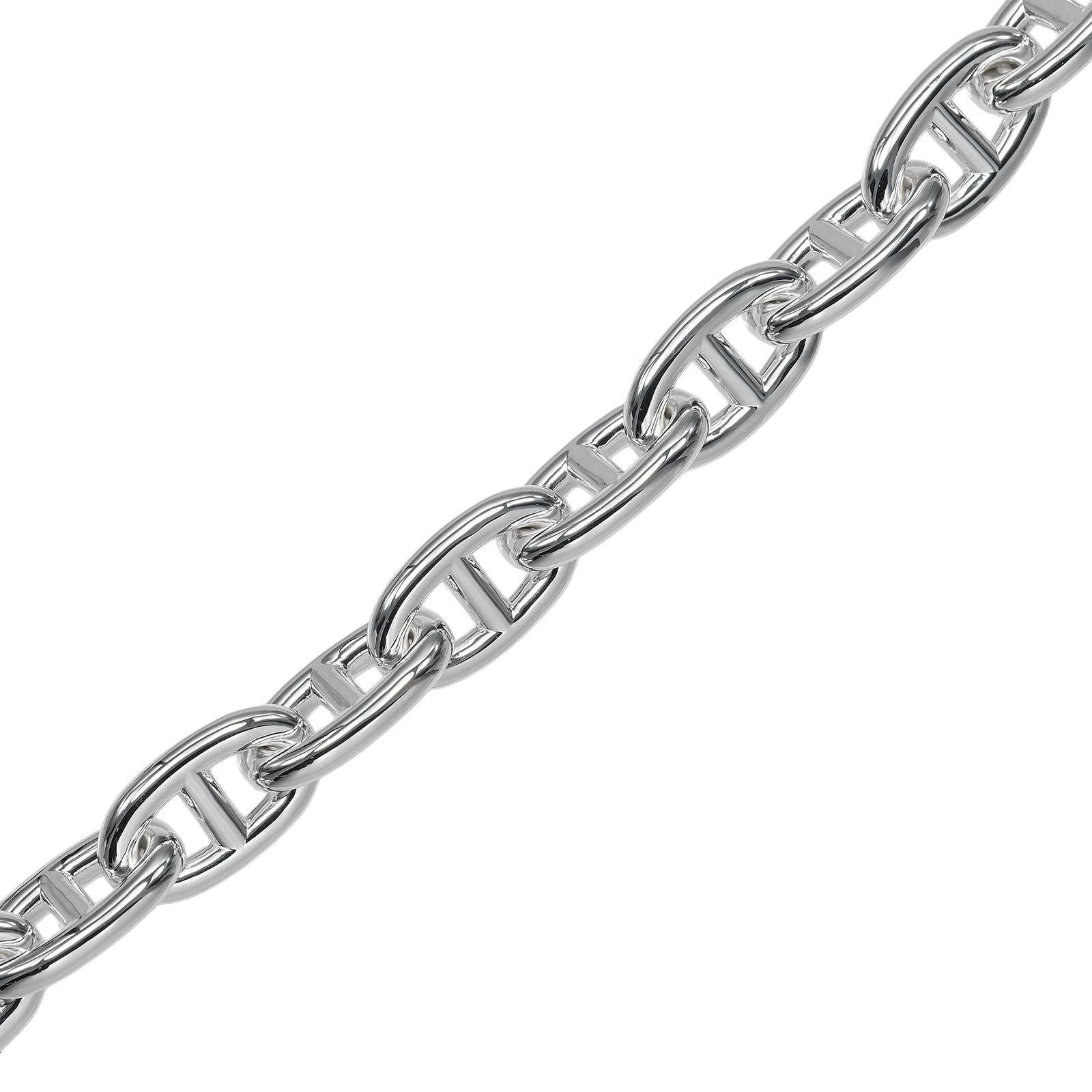 Hermes Chaine D'ancre TGM 13 Link 925 Sterling Silver Bracelet — view 6