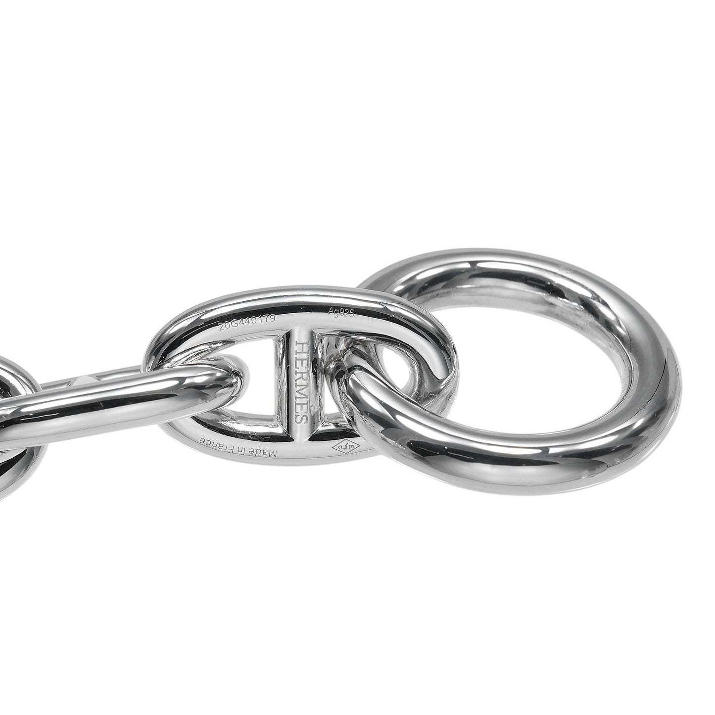 Hermes Chaine D'ancre TGM 13 Link 925 Sterling Silver Bracelet — view 3