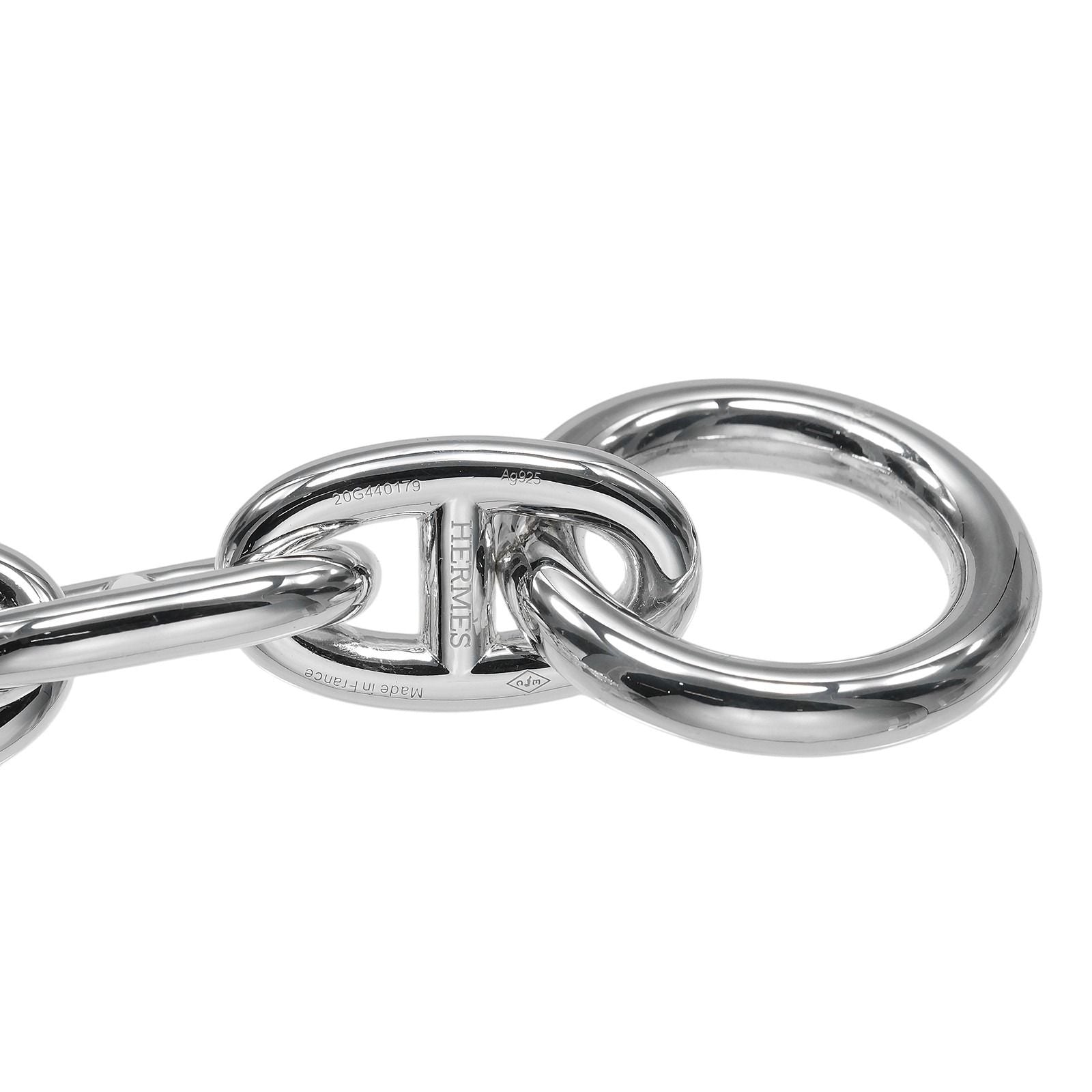 Hermes Chaine D'ancre TGM 13 Link 925 Sterling Silver Bracelet — view 3