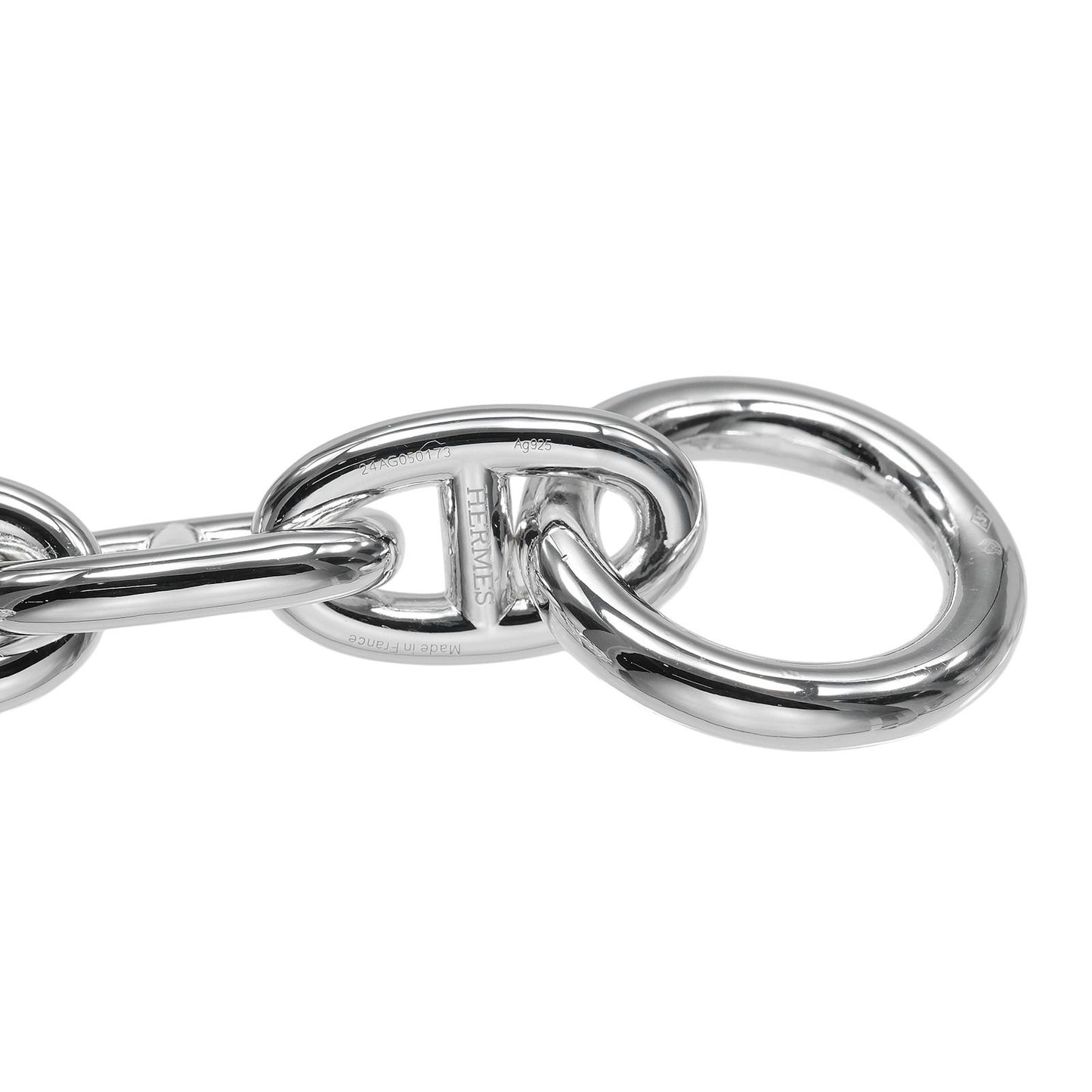 Hermes Chaine D'ancre TGM 13 Link 925 Sterling Silver Bracelet — view 3