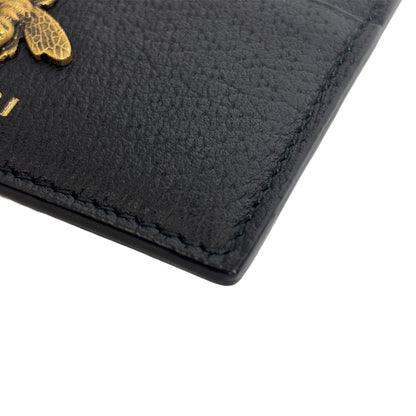 Gucci Card Case Animalier Bee Leather Black Bee — view 5