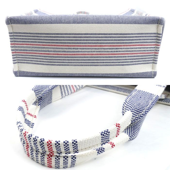 Celine Large Cabas Thais Tote White Blue Red Triomphe — view 3