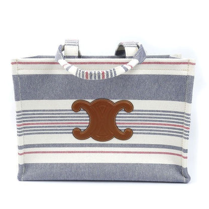 Celine Large Cabas Thais Tote White Blue Red Triomphe
