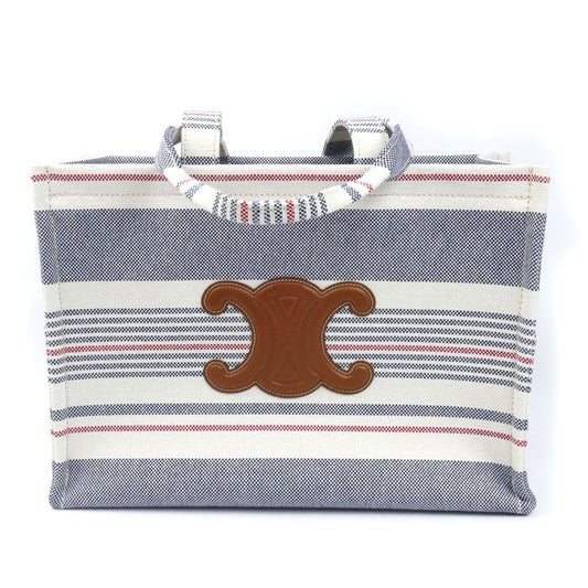 Celine Large Cabas Thais Tote White Blue Red Triomphe