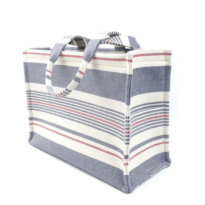 Celine Large Cabas Thais Tote White Blue Red Triomphe — view 2