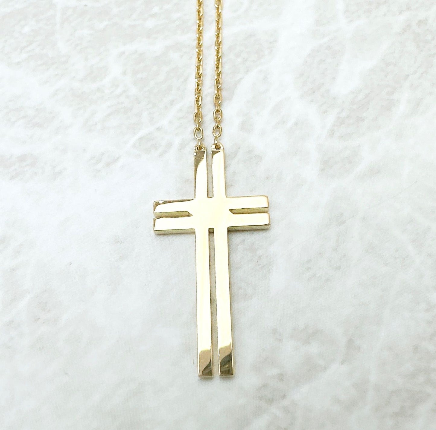 Cartier Cross Yellow Gold Necklace 42.5 cm — view 2