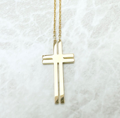 Cartier Cross Yellow Gold Necklace 42.5 cm — view 2