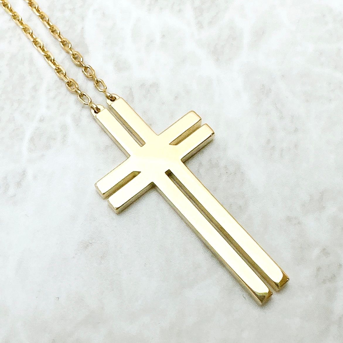 Cartier Cross Yellow Gold Necklace 42.5 cm — view 3