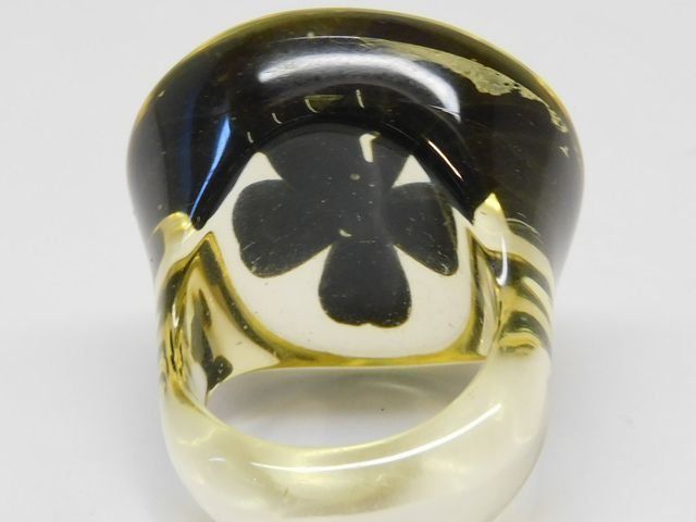 Chanel Plastic Ring Clover