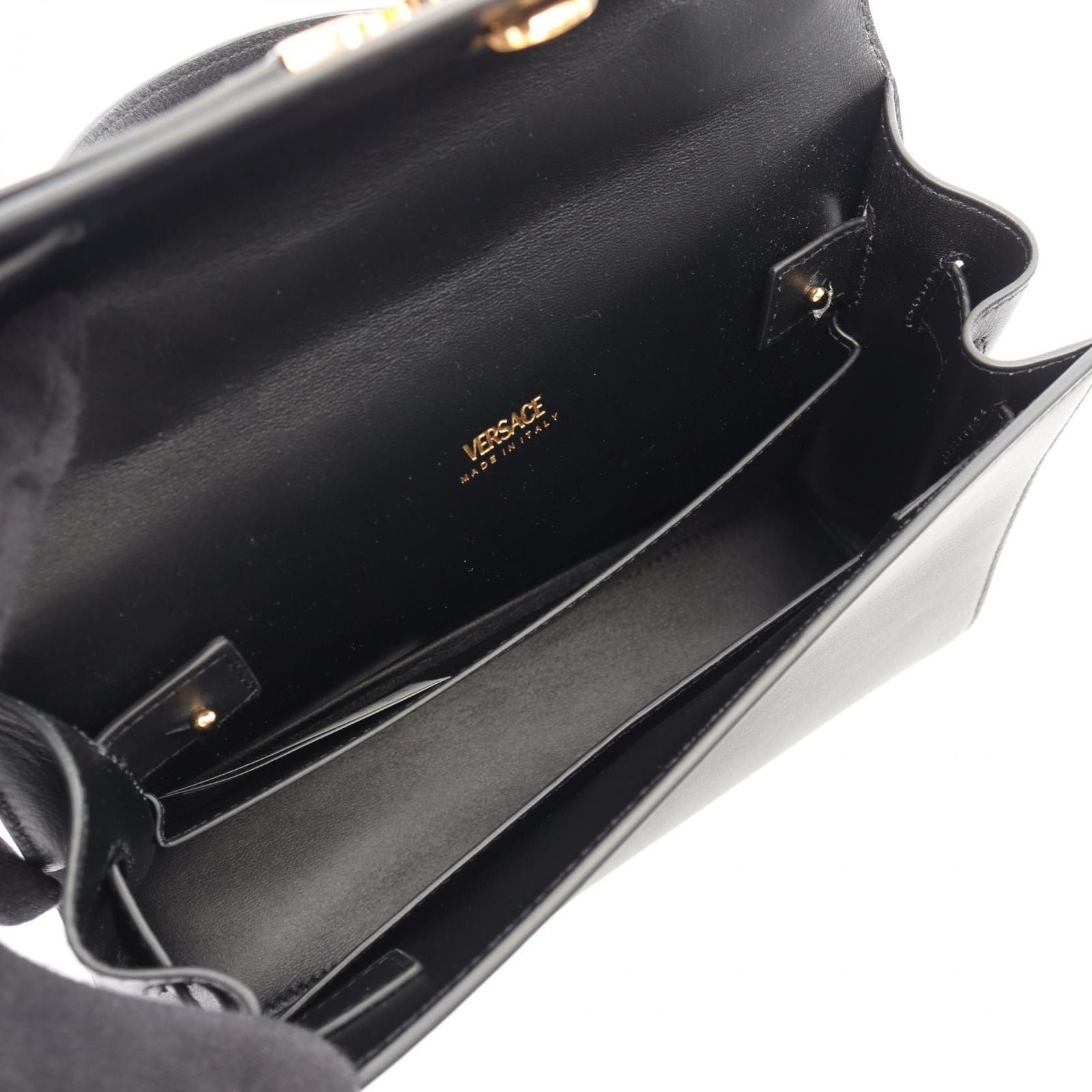 Versace Handbag Medusa '95 2-Way Black Leather '95 Top Handle Bag — view 3