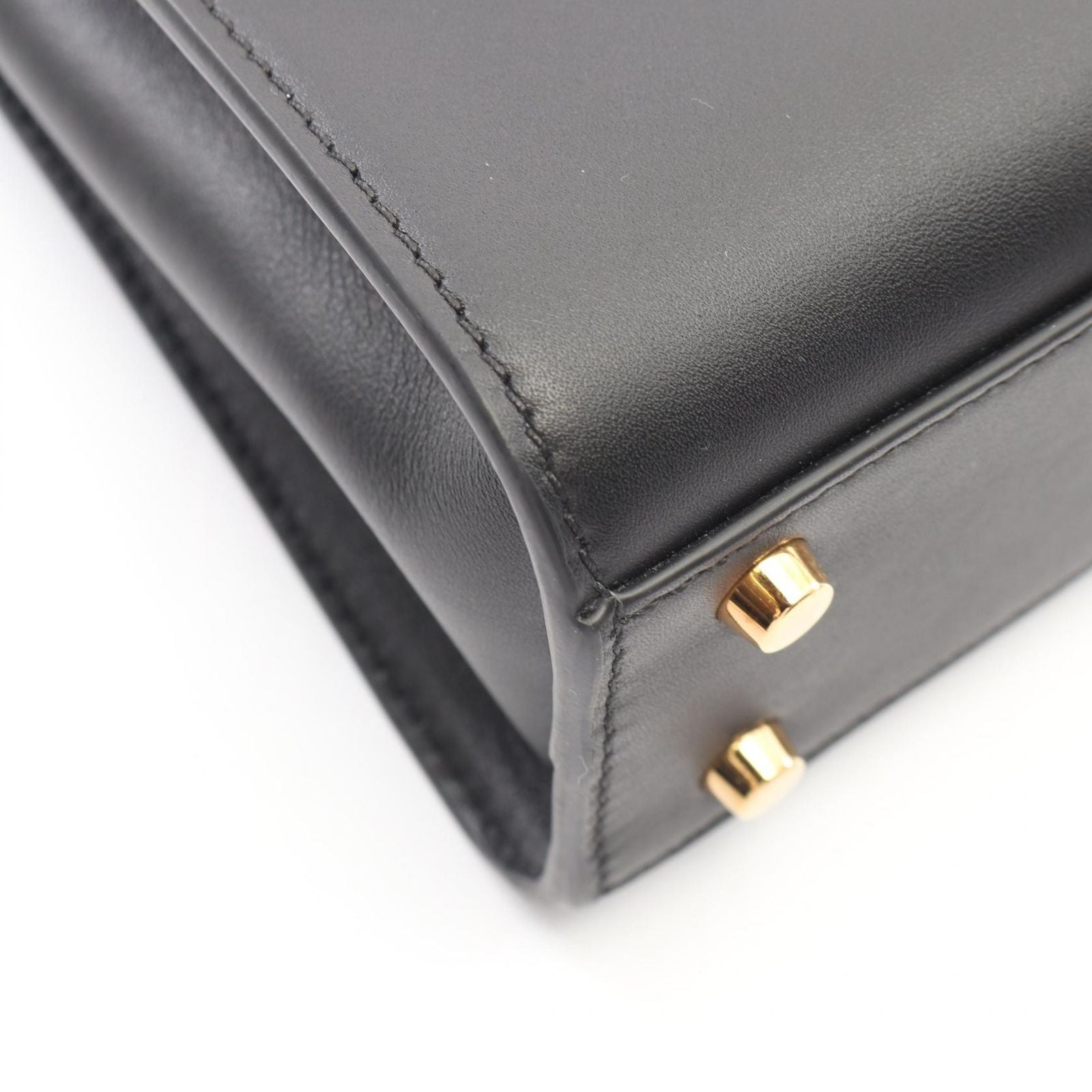 Versace Handbag Medusa '95 2-Way Black Leather '95 Top Handle Bag — view 6