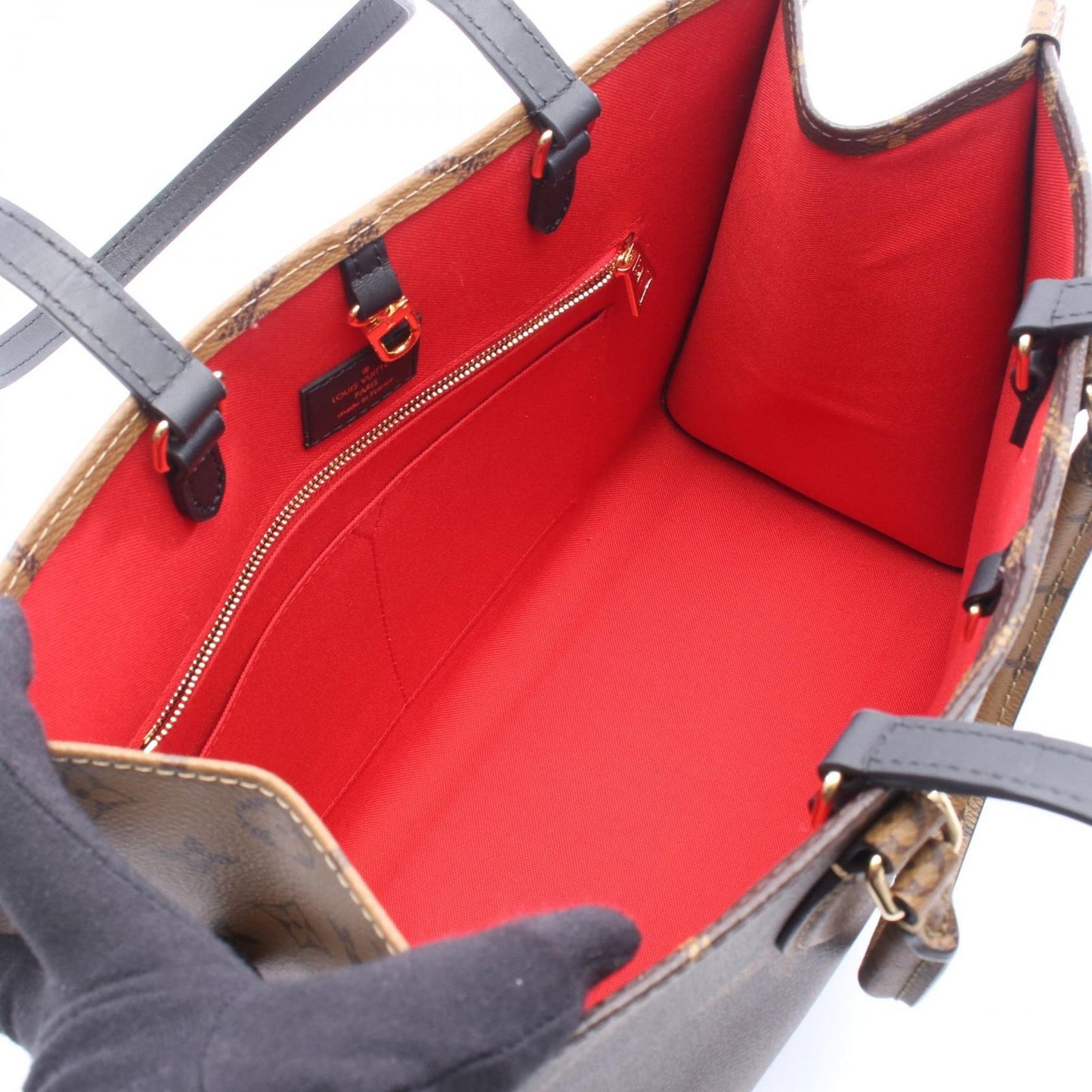 Louis Vuitton Tote On The Go MM Canvas Leather — view 3