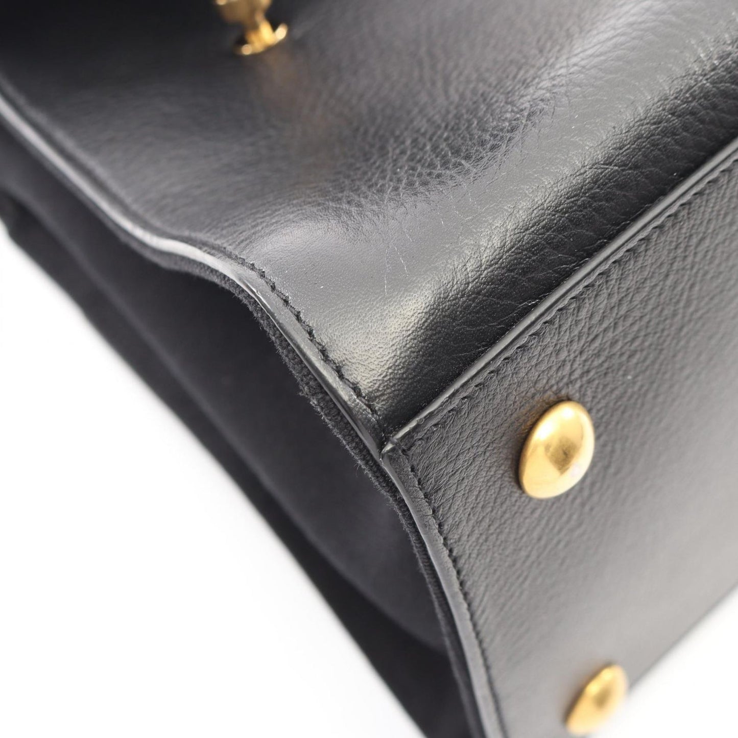 Saint Laurent Paris Handbag Muse Two 2-Way Black Leather — view 5