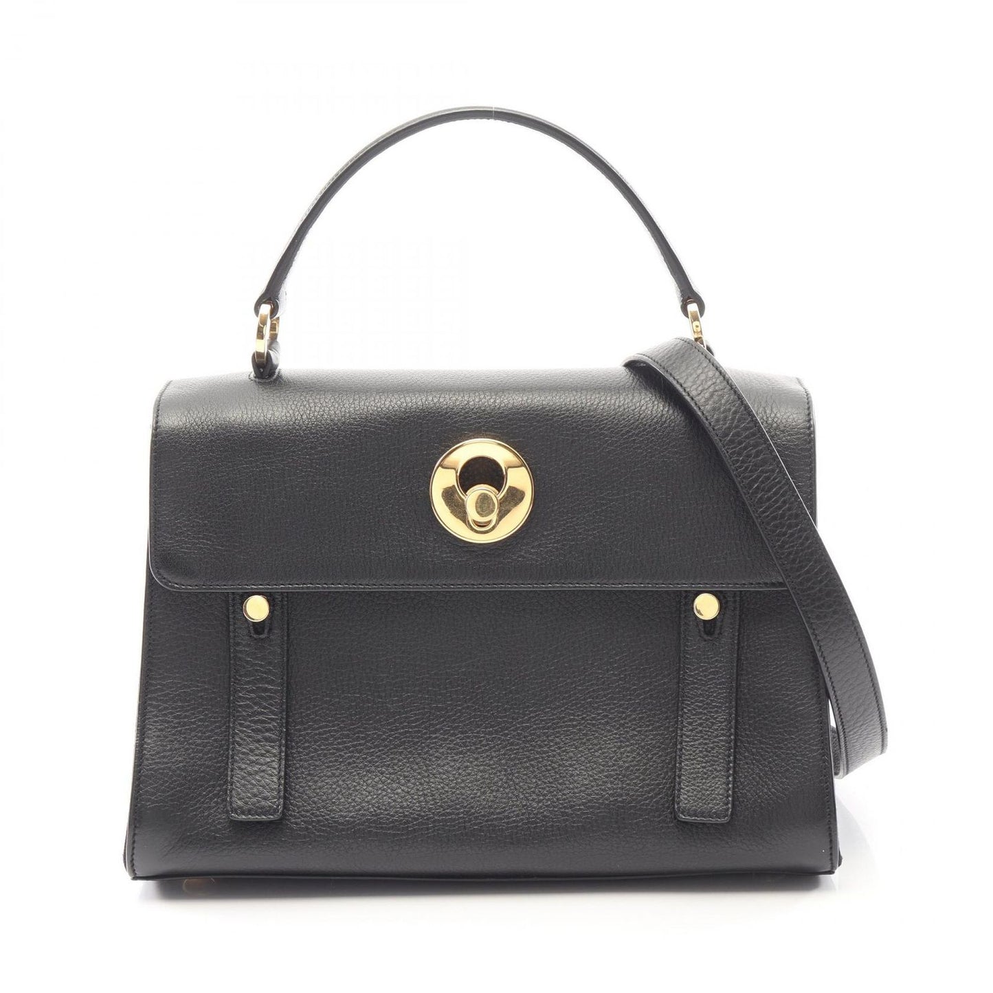 Saint Laurent Paris Handbag Muse Two 2-Way Black Leather