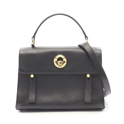 Saint Laurent Paris Handbag Muse Two 2-Way Black Leather