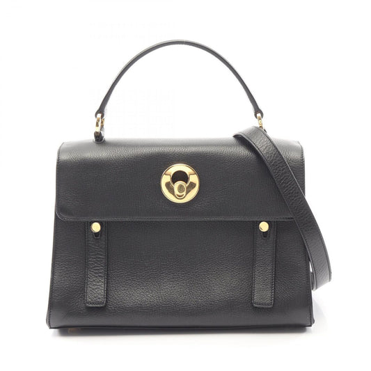Saint Laurent Paris Handbag Muse Two 2-Way Black Leather