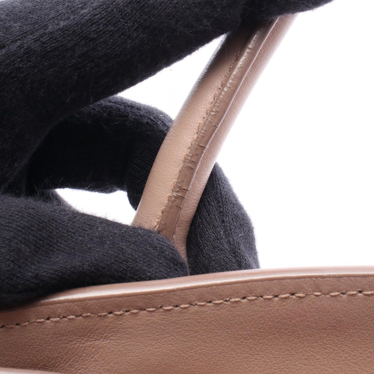 Prada Handbag Monochrome 2-Way CI Pink Beige Leather — view 5