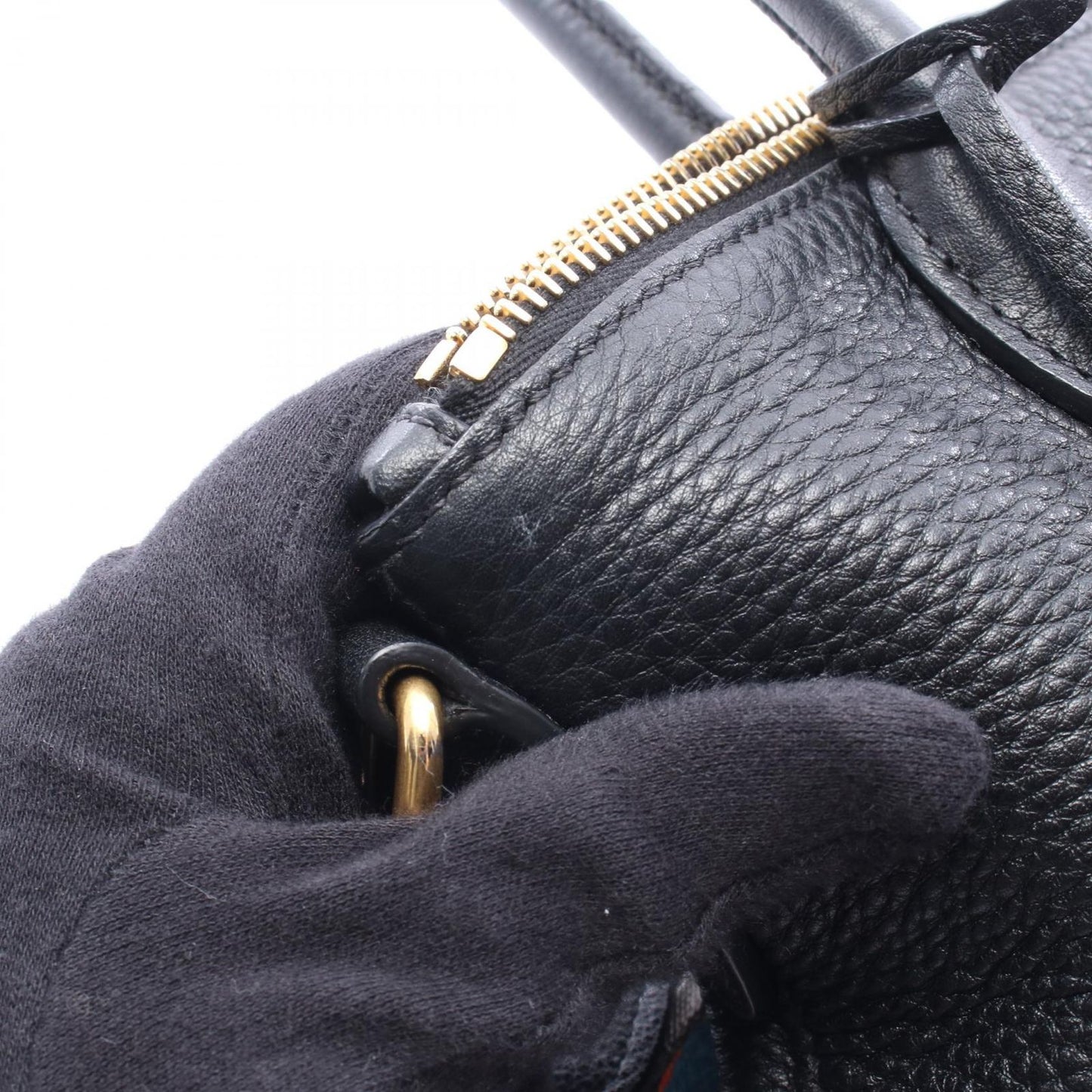 Prada Handbag Vitello Daino 2-Way Black Leather — view 6