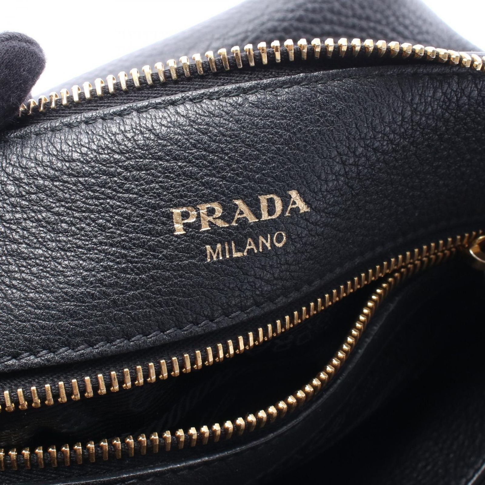 Prada Handbag Vitello Daino 2-Way Black Leather — view 4