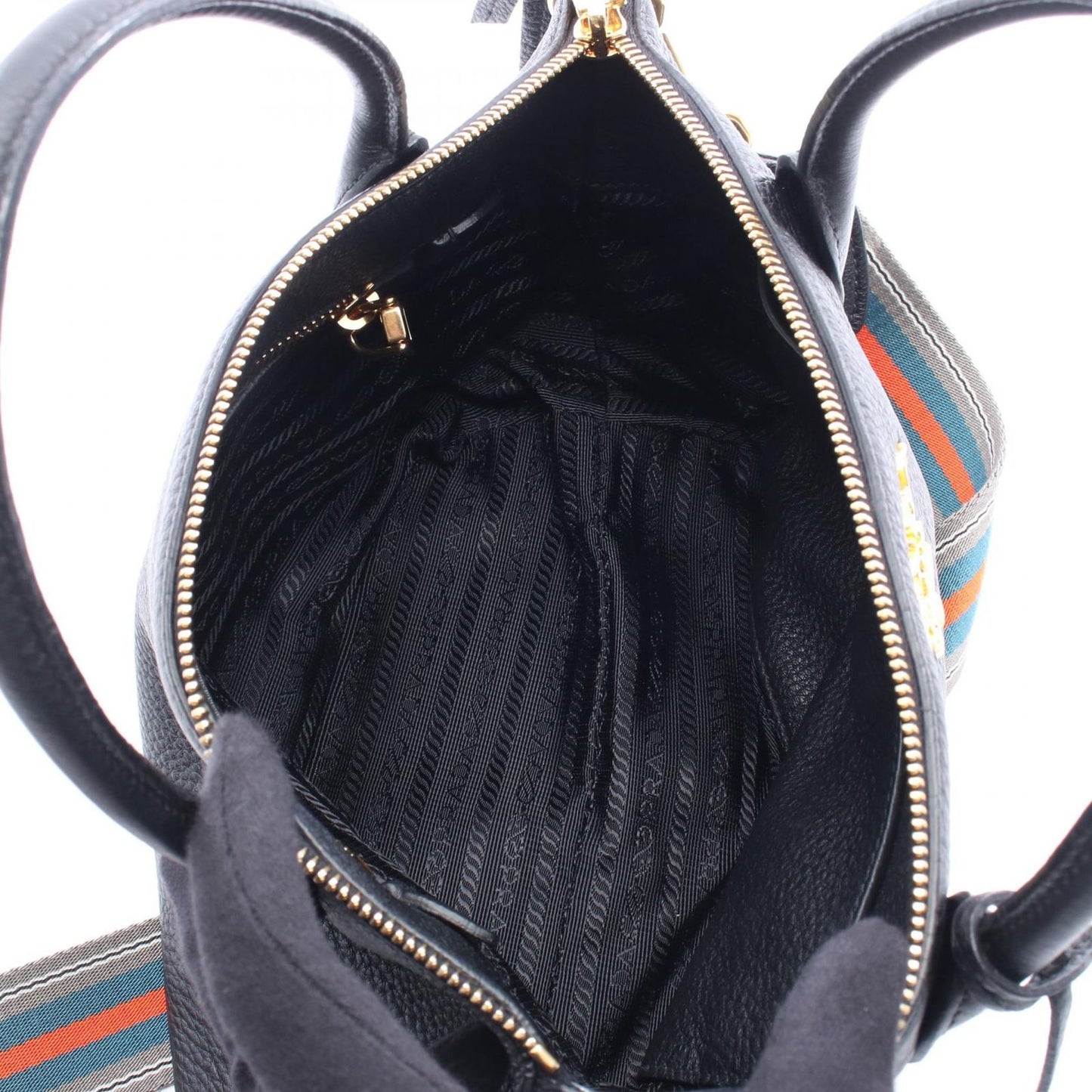 Prada Handbag Vitello Daino 2-Way Black Leather — view 3