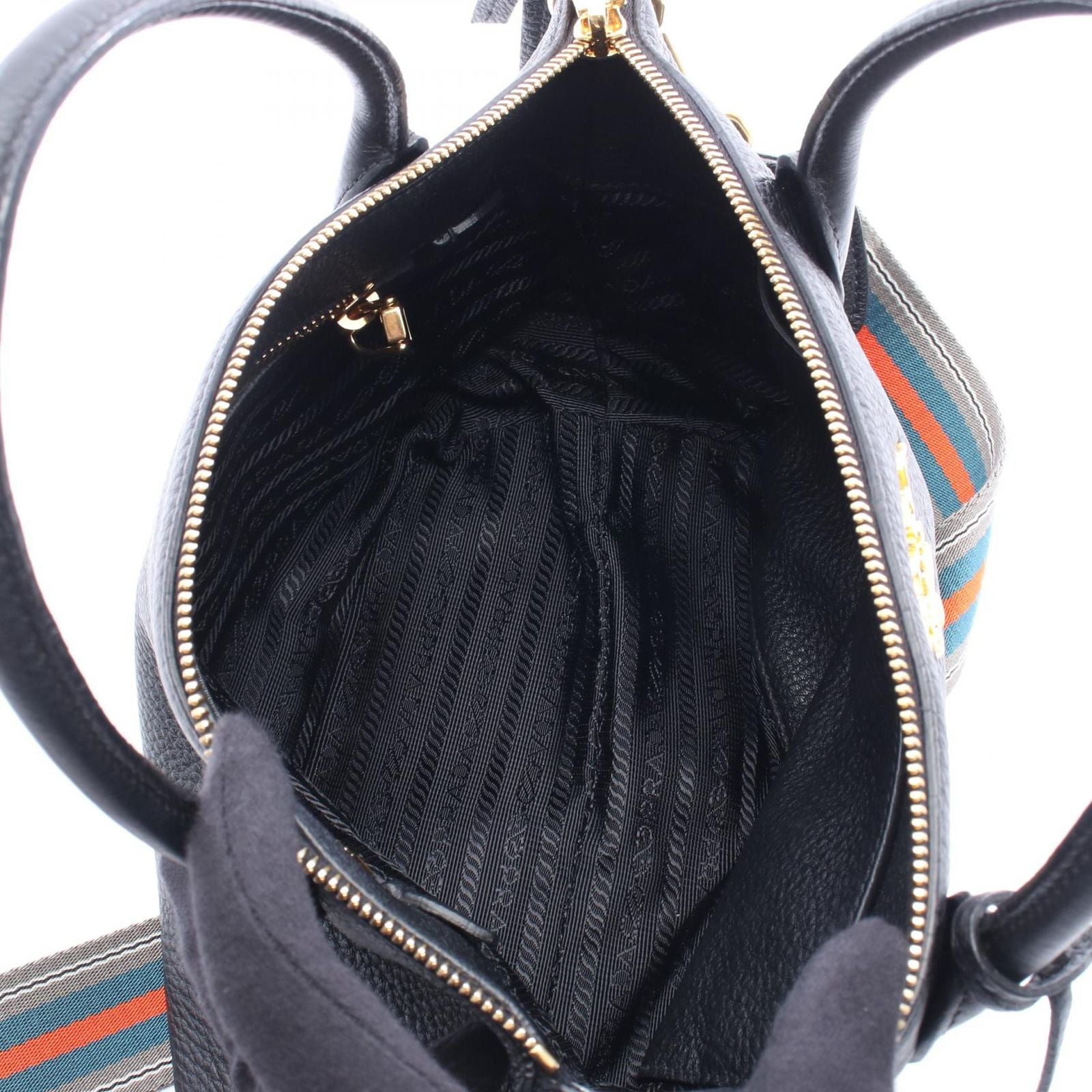 Prada Handbag Vitello Daino 2-Way Black Leather — view 3