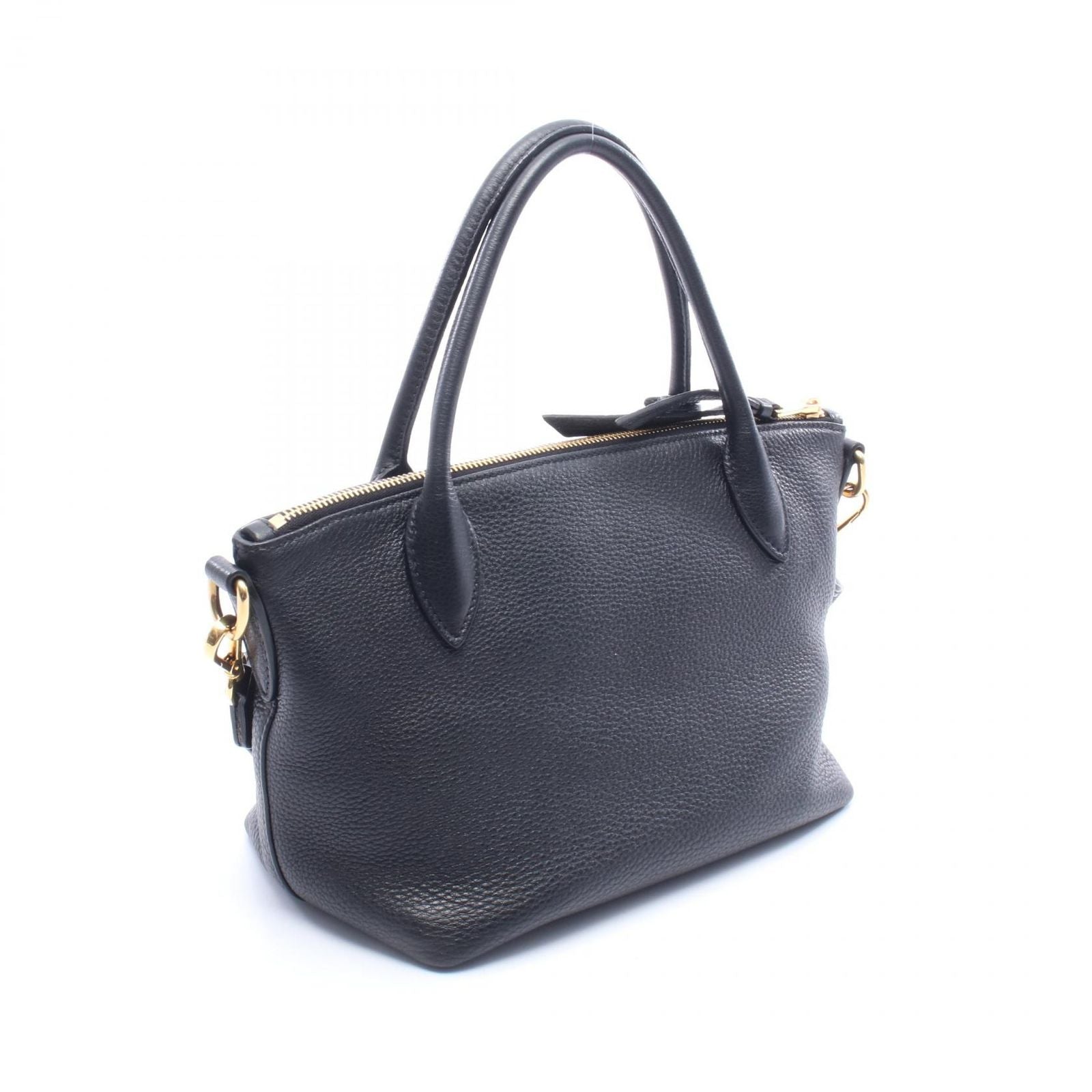 Prada Handbag Vitello Daino 2-Way Black Leather — view 2