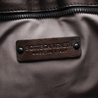 Bottega Veneta Shoulder Bag Intrecciato Blanc Black Leather — view 4