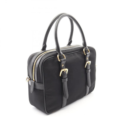 Prada Handbag Tessuto Saffiano 2-Way Black Nylon Leather — view 2