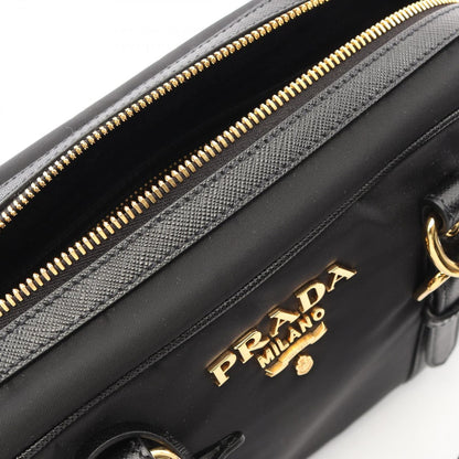 Prada Handbag Tessuto Saffiano 2-Way Black Nylon Leather — view 7