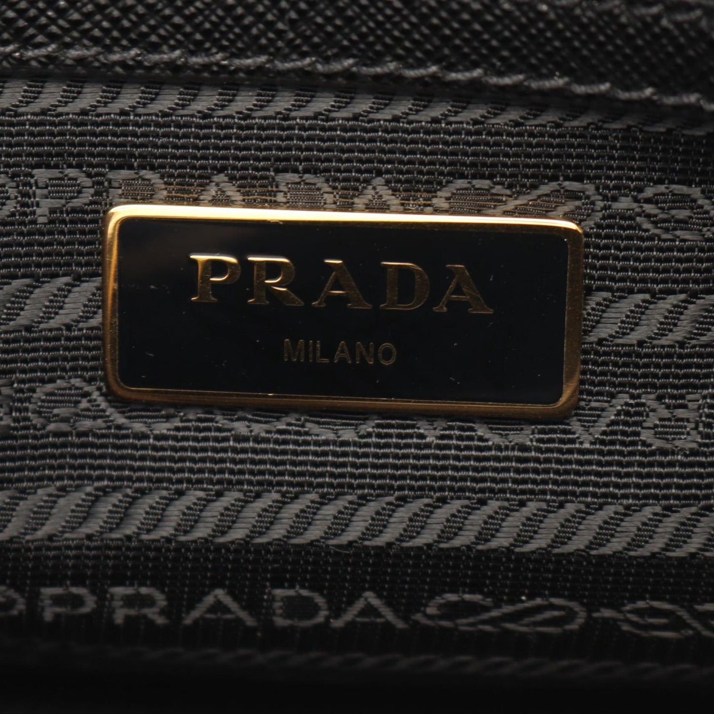 Prada Handbag Tessuto Saffiano 2-Way Black Nylon Leather — view 4