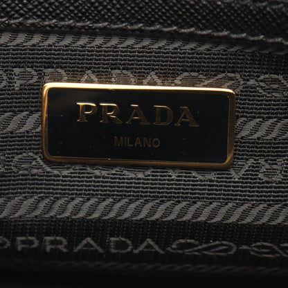 Prada Handbag Tessuto Saffiano 2-Way Black Nylon Leather — view 4