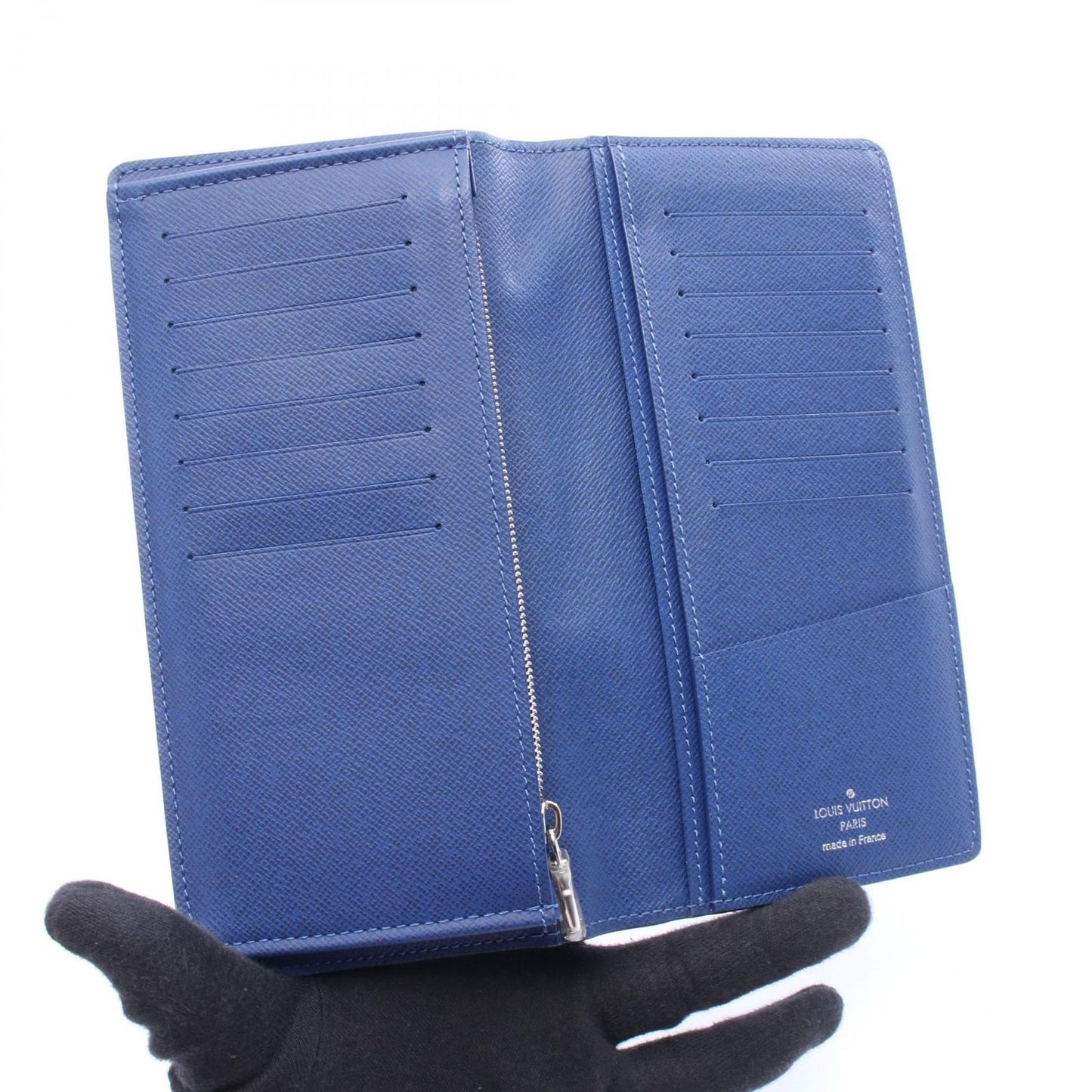 Louis Vuitton Bifold Wallet Portefeuille Brazza Cobalt Leather — view 3
