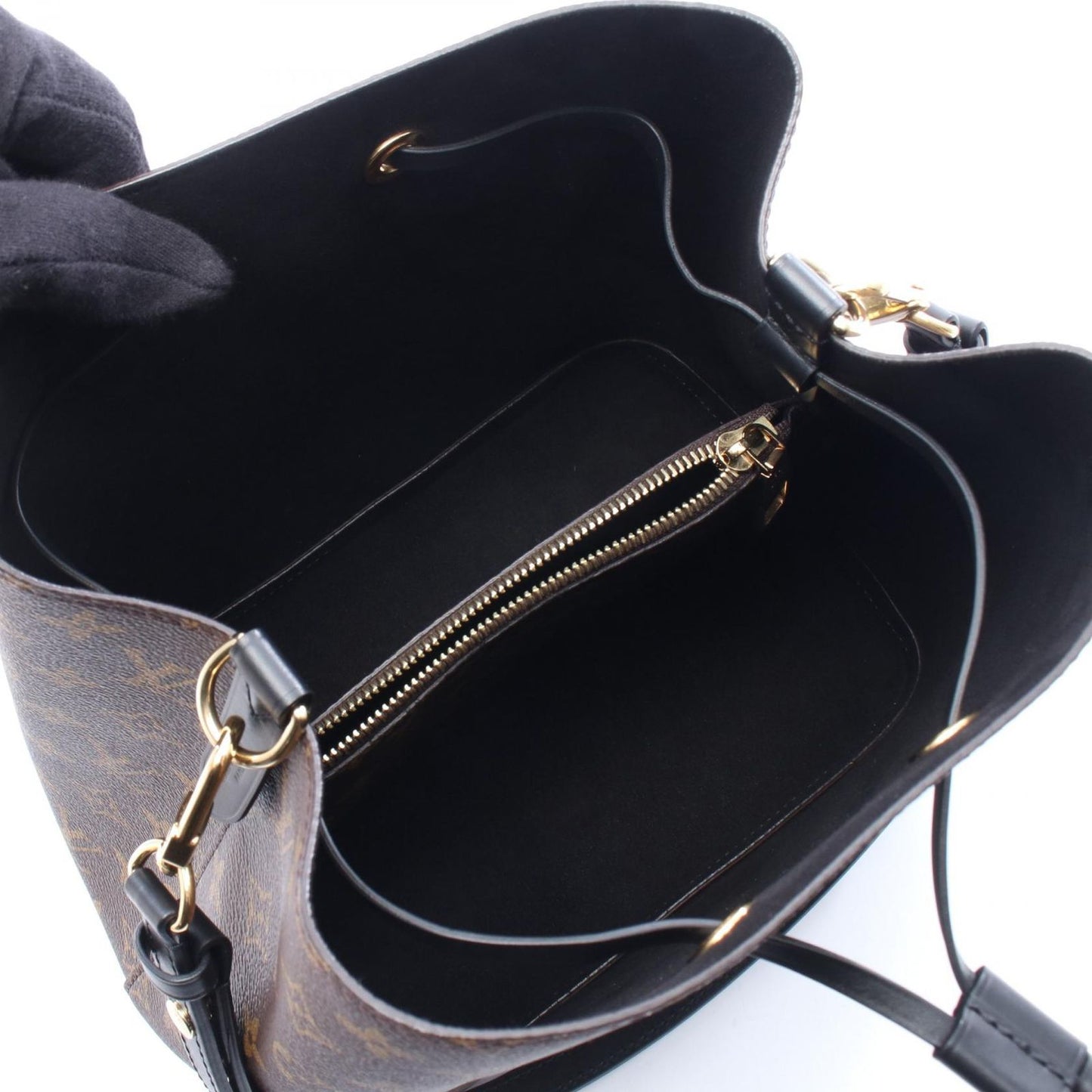 Louis Vuitton Shoulder Bag Neo Noe Noir Canvas Leather MM — view 3