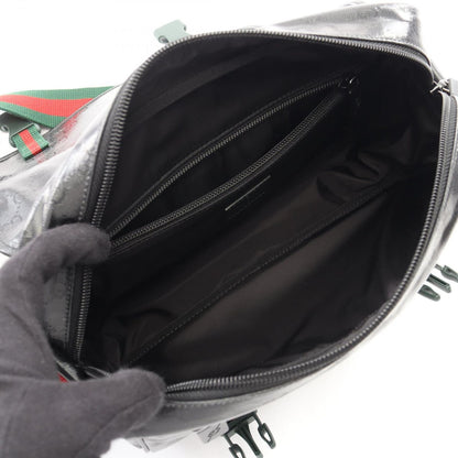 Gucci Shoulder Bag GG Crystal Black Canvas Leather — view 3