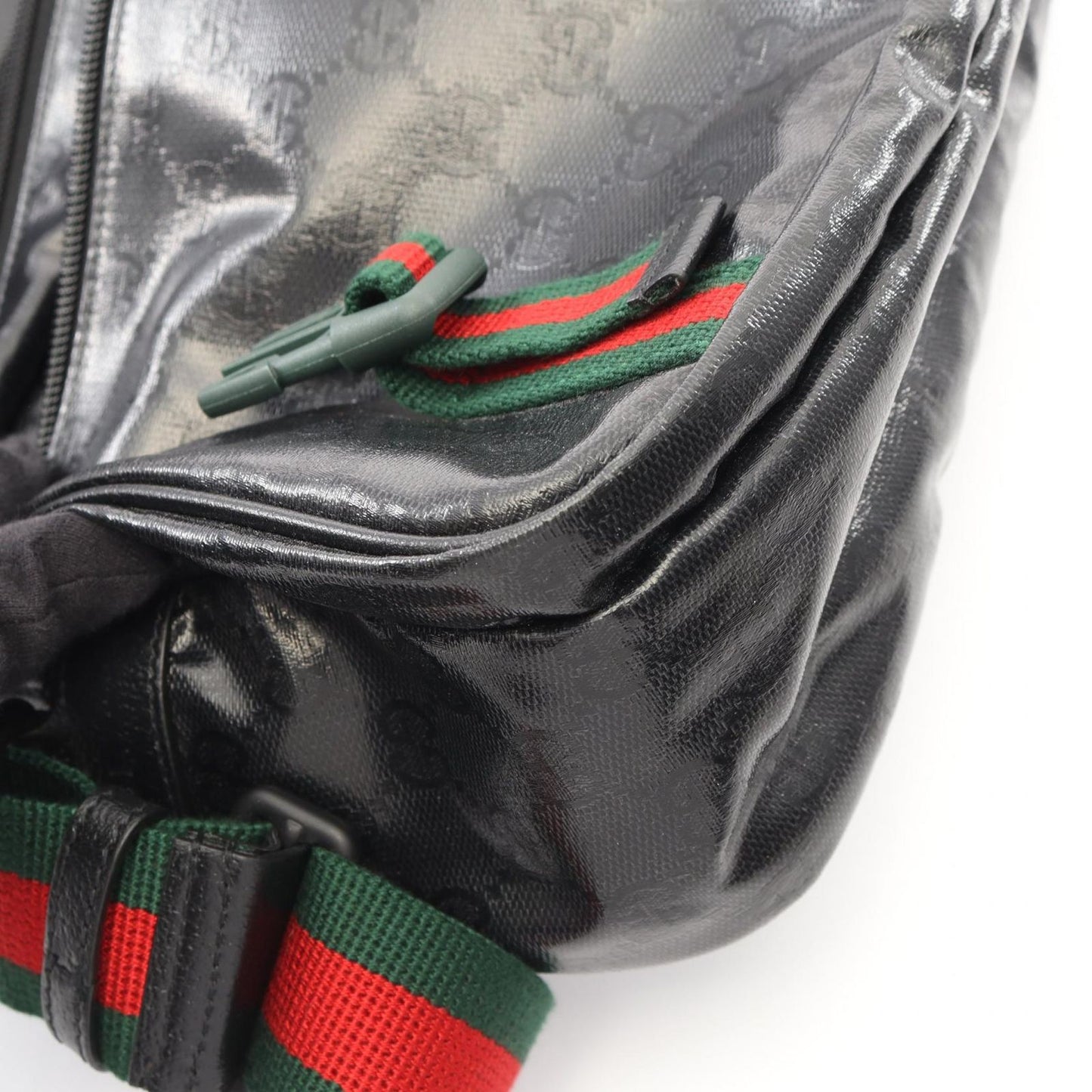 Gucci Shoulder Bag GG Crystal Black Canvas Leather — view 5