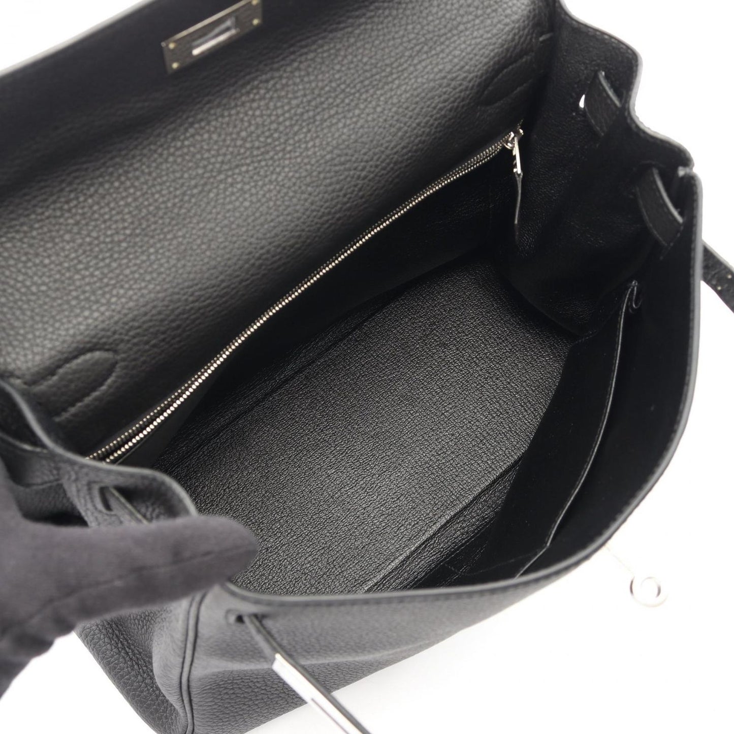 Hermes Handbag Kelly 28 Retourne 2-Way Black Leather — view 3