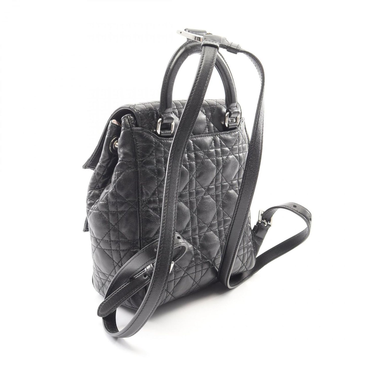 Dior Backpack Cannage Black Leather Star — view 2