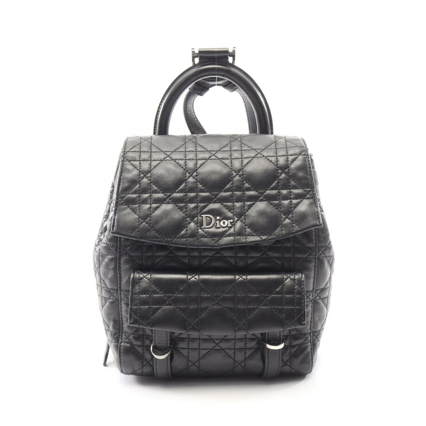 Dior Backpack Cannage Black Leather Star