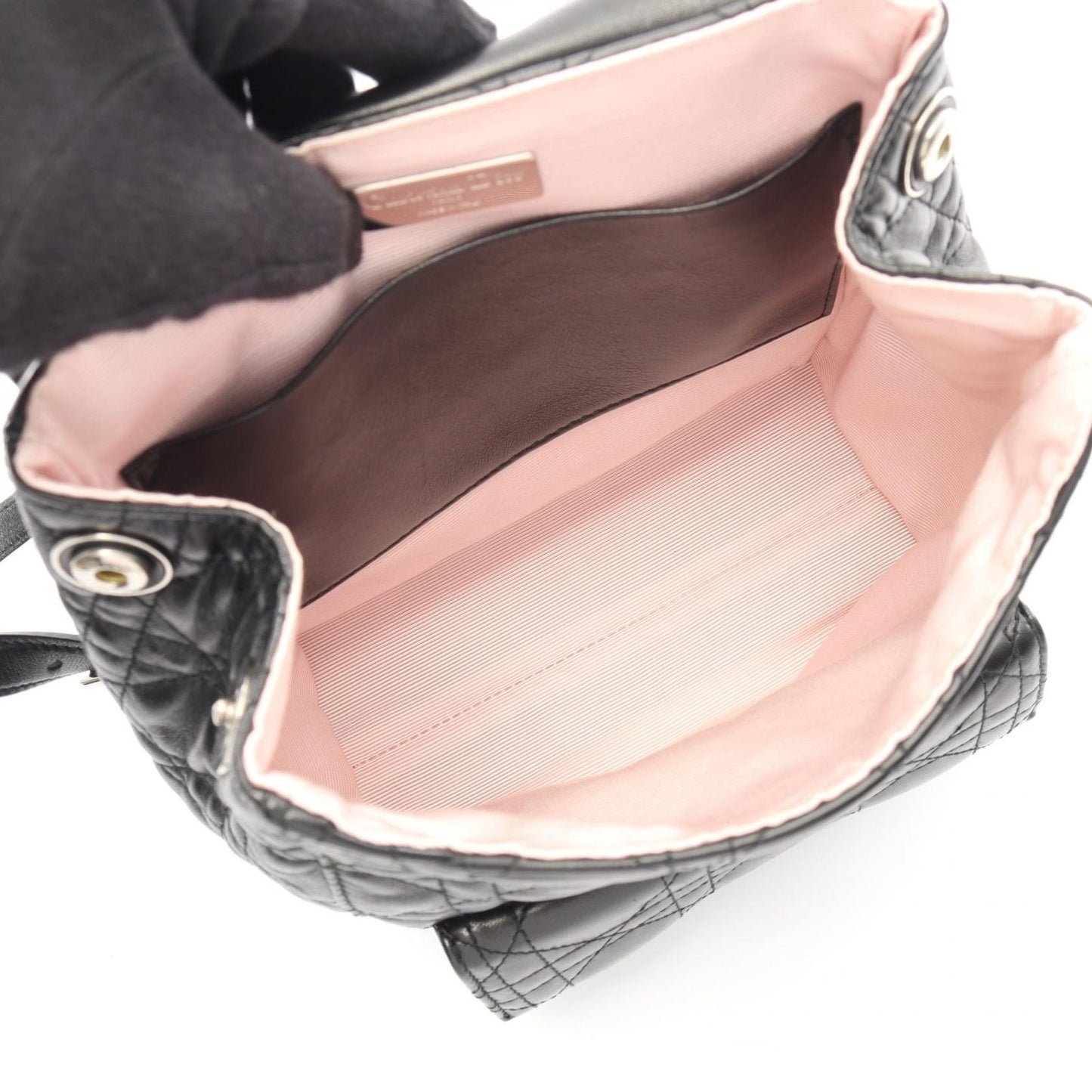 Dior Backpack Cannage Black Leather Star — view 3