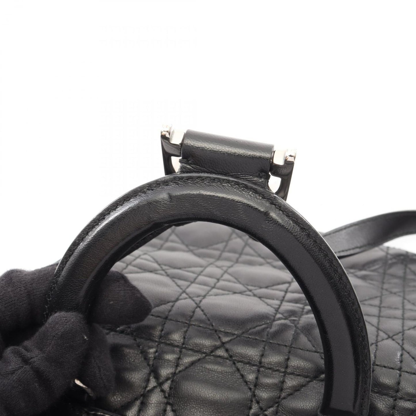 Dior Backpack Cannage Black Leather Star — view 8