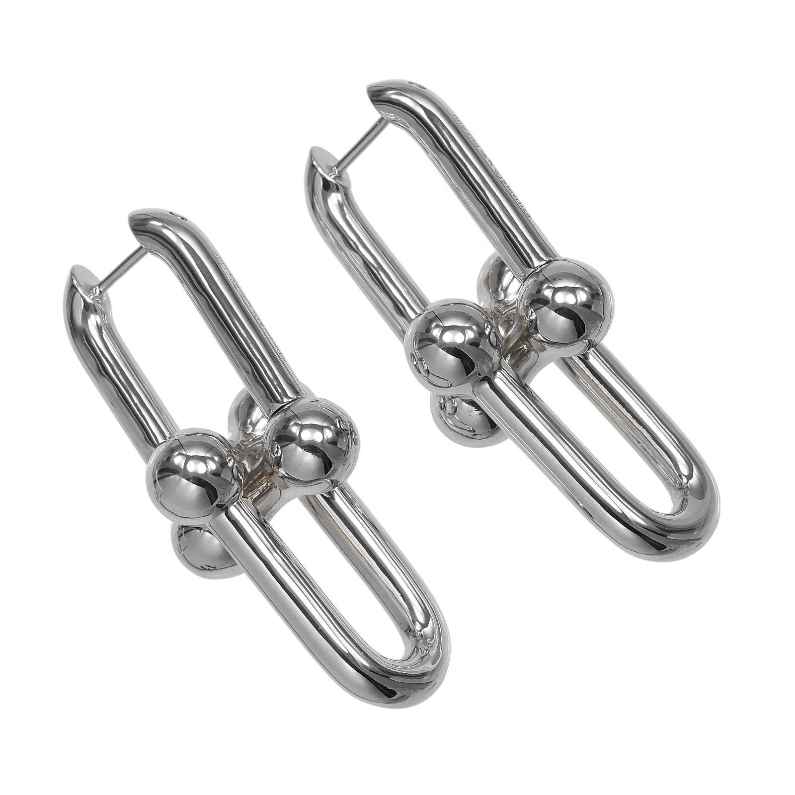 Tiffany & Co Extra Large Link 925 Sterling Silver Earrings
