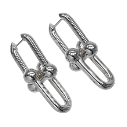 Tiffany & Co Extra Large Link 925 Sterling Silver Earrings