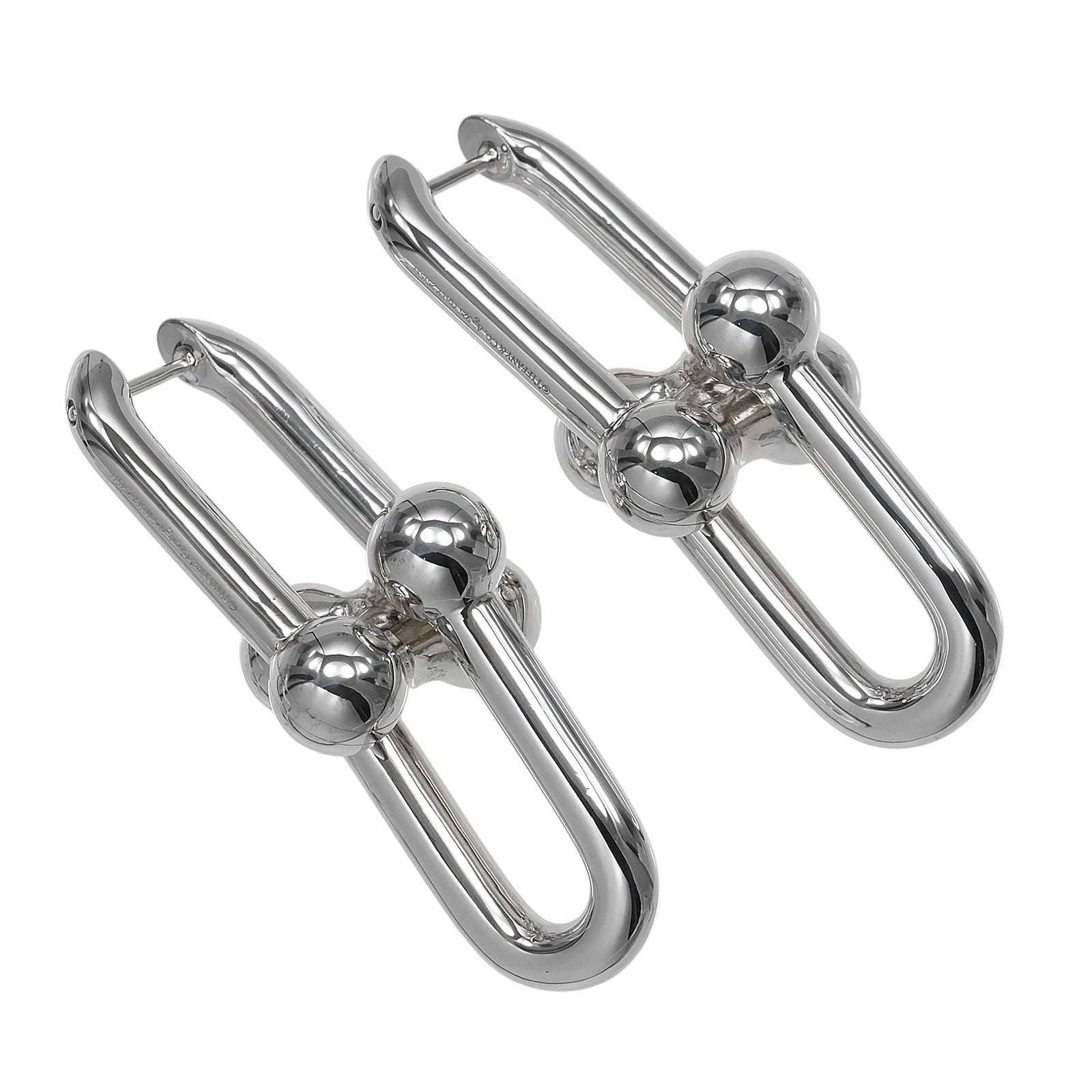 Tiffany & Co Extra Large Link 925 Sterling Silver Earrings — view 3