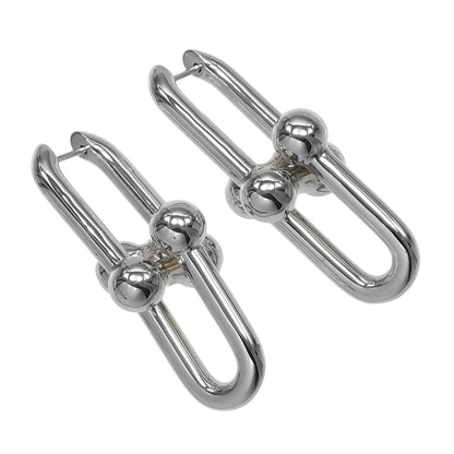 Tiffany & Co Extra Large Link 925 Sterling Silver Earrings — view 4